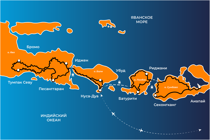 Карта Индонезия
