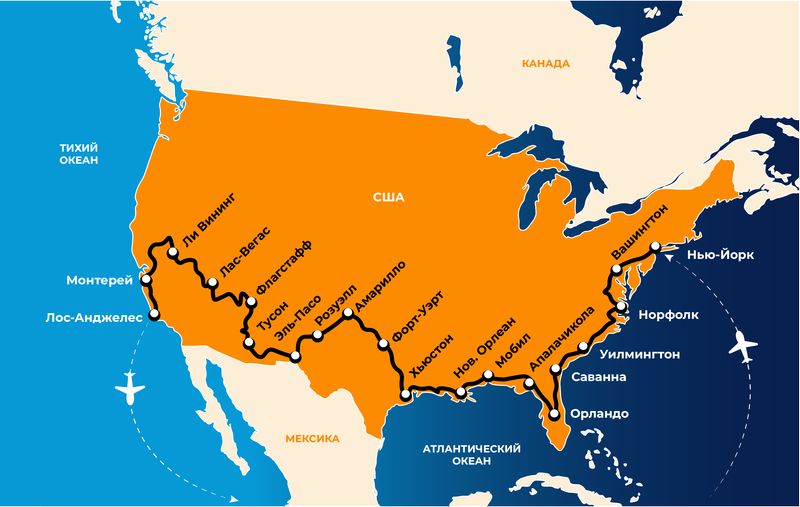Мототур по США Америка на Харлей Девидсон от берега до берега Рус МОто Тревел Русмототревел