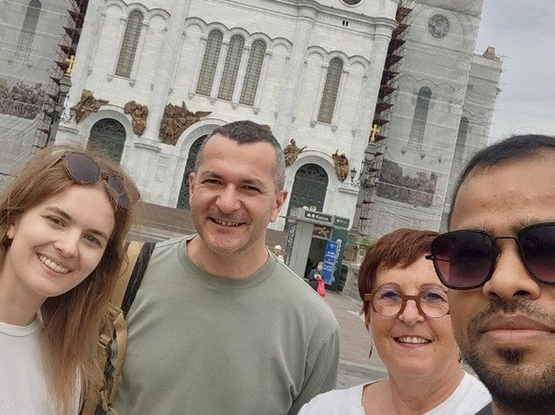 Moscow walking tour in Mototour in Russia 