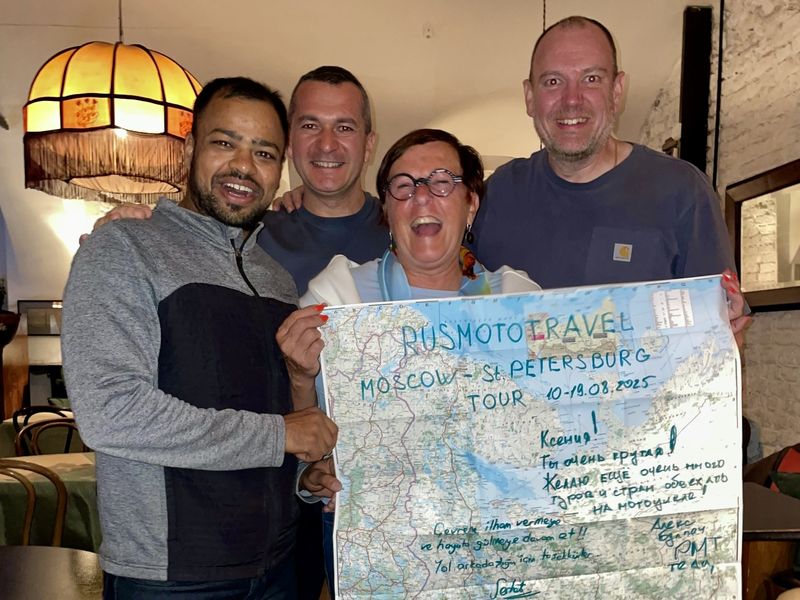 Rusmototravel Moscow - St.Petersburg tour map