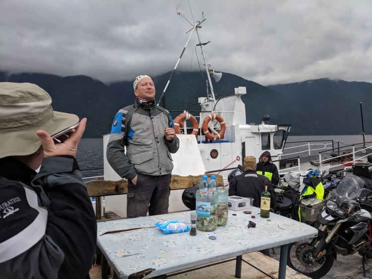 Teletskoe Lake crossing with motorcycles Rusmototravel Tour